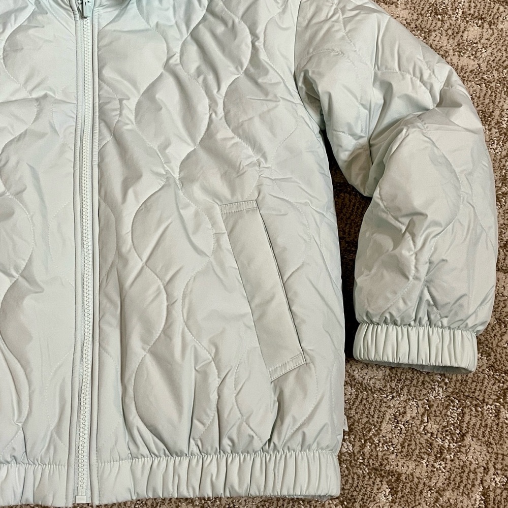 Athleta Girl Reversible Warm + Fuzzy Jacket in Halycon Blue—Medium - Picture 4 of 11